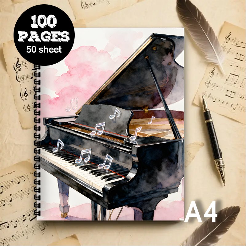 Blank Sheet Music Notebook - Quaderno Musicale Formato A4, Libro di