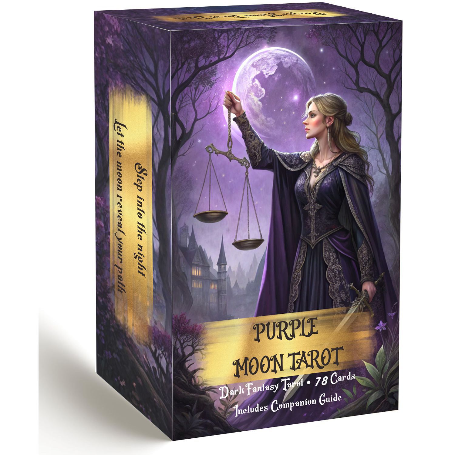 Tarot Deck With Guidebook - Mazzo di carte dei Tarocchi Purple