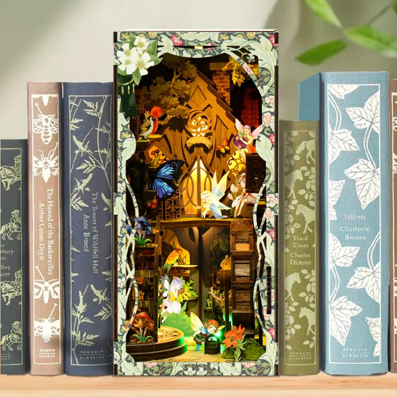 Puzzle 3D in Legno Fai-da-Te,  - Diy Wooden Book Nook Kit Shelf Insert recensione e prezzo