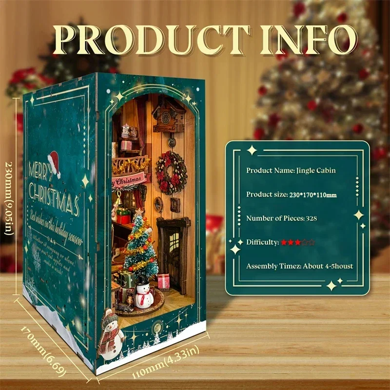 Kit Miniatura Fai-da-Te in Leg - Diy Wooden Book Nook Kit Shelf Insert recensione e prezzo