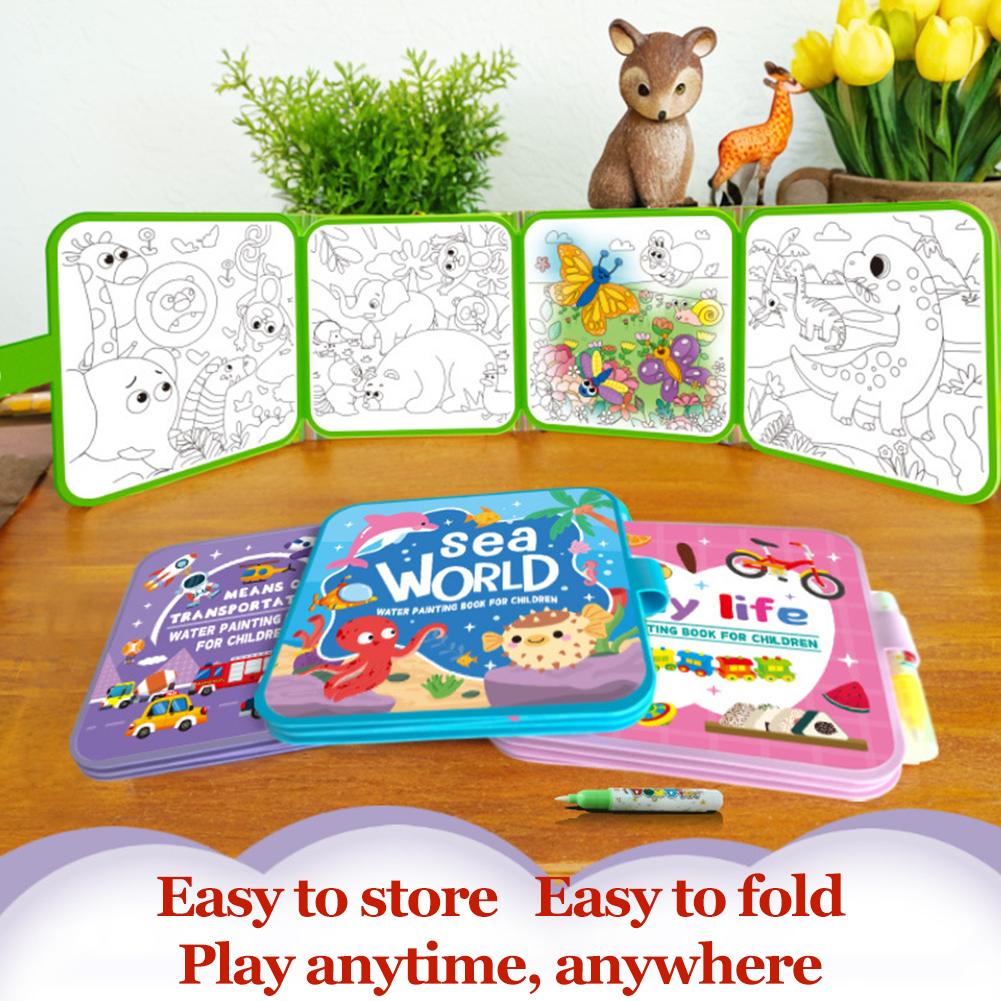 Libro da disegno ad acqua magi - Reusable Water Magic Coloring Book recensione e prezzo