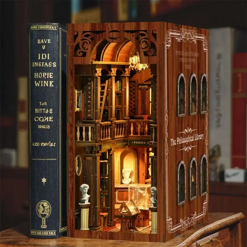 La Libreria Filosofica Casa NU - Diy Wooden Book Nook Kit Shelf Insert recensione e prezzo