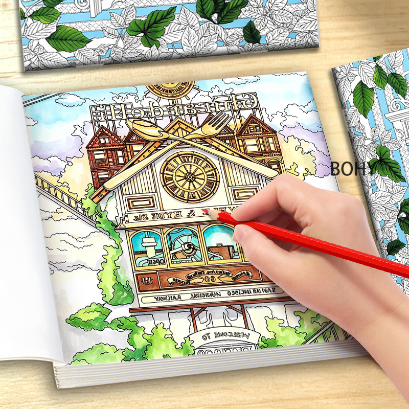 1 libro da colorare a tema via - Adult Coloring Book Stress Relief recensione e prezzo